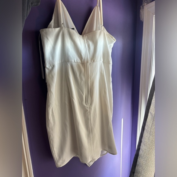 Windsor White Wrap-Front Mini Dress - Picture 4 of 5